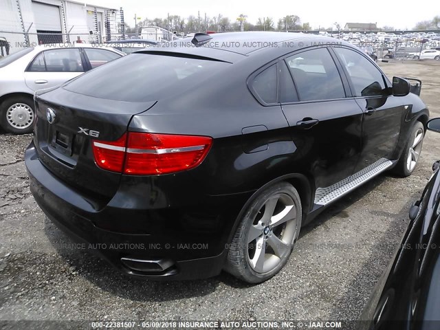 5UXFG83529LZ92373 - 2009 BMW X6 BLACK photo 4