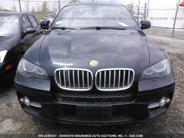 5UXFG83529LZ92373 - 2009 BMW X6 BLACK photo 6