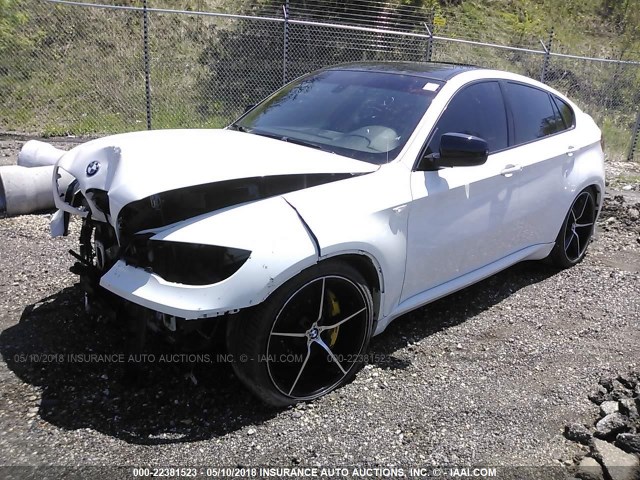 5UXFG83509LZ93313 - 2009 BMW X6 WHITE photo 2