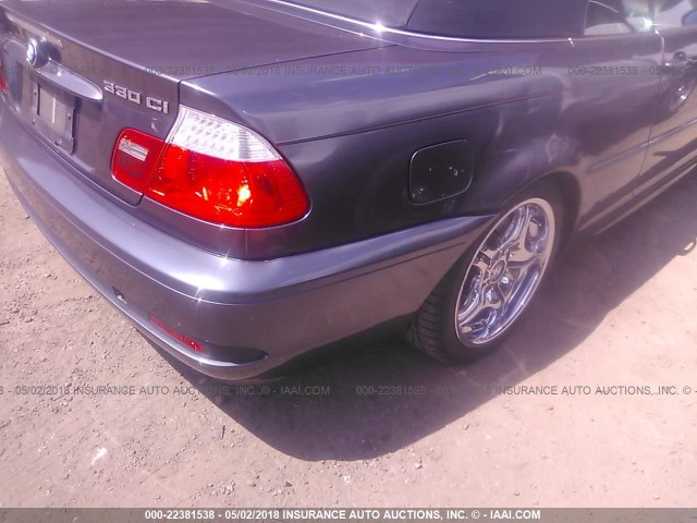 WBABW534X6PZ39379 - 2006 BMW 330 CI GRAY photo 6