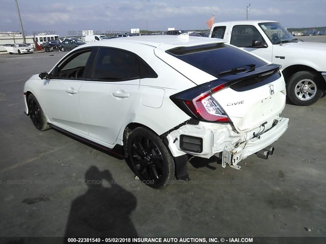 SHHFK7H90HU222677 - 2017 HONDA CIVIC SPORT TOURING WHITE photo 3