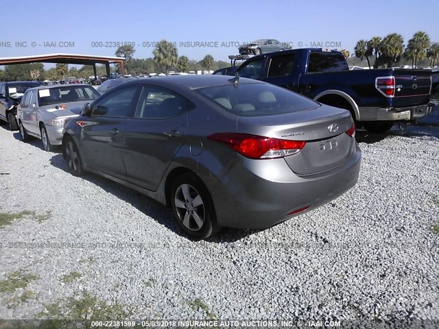 5NPDH4AE3DH436345 - 2013 HYUNDAI ELANTRA GLS/LIMITED GRAY photo 3