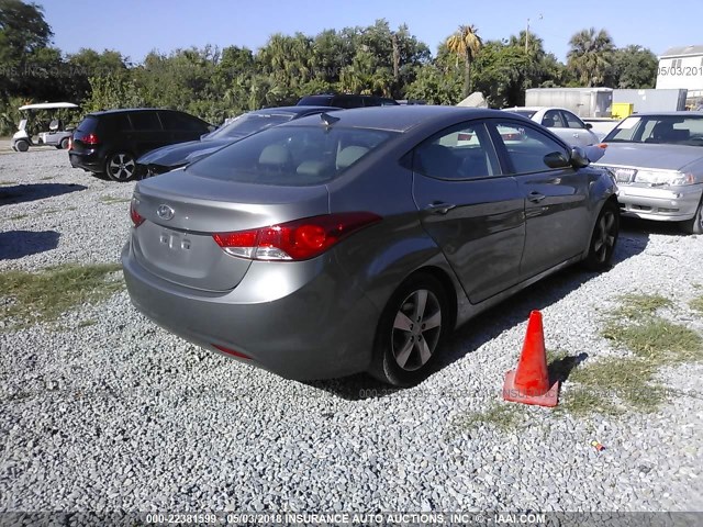 5NPDH4AE3DH436345 - 2013 HYUNDAI ELANTRA GLS/LIMITED GRAY photo 4