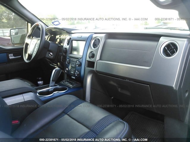 1FTFW1R60EFD09459 - 2014 FORD F150 SVT RAPTOR BLUE photo 5