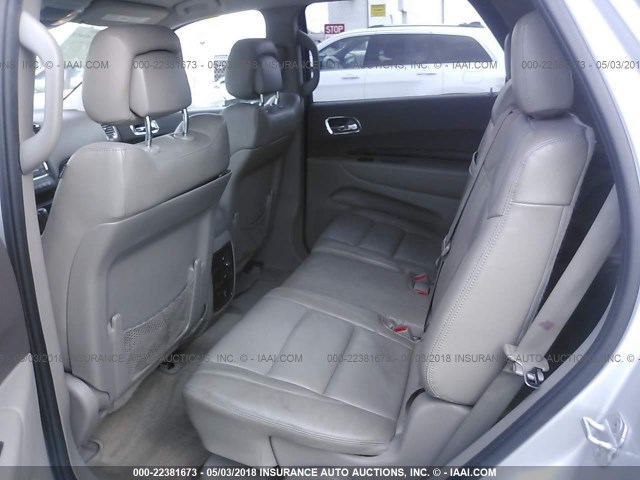 1D4SD4GT5BC688330 - 2011 DODGE DURANGO CREW SILVER photo 8