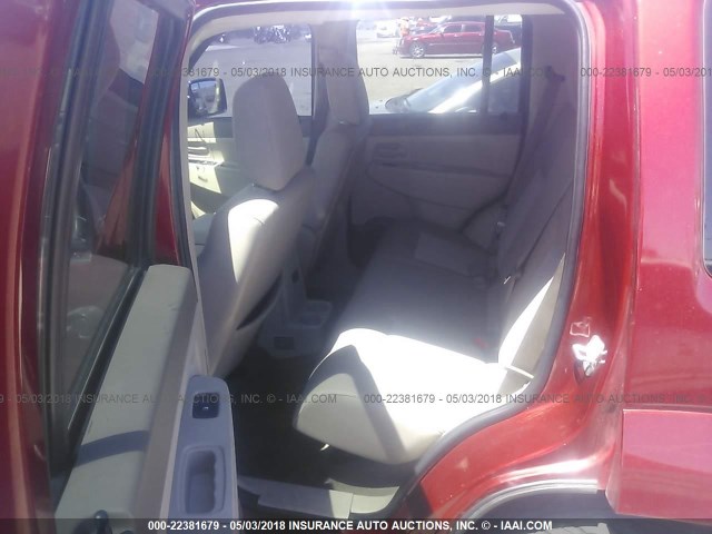 1J8GP28K38W134188 - 2008 JEEP LIBERTY SPORT RED photo 8