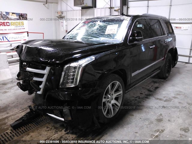 1GYS4NKJ5FR699561 - 2015 CADILLAC ESCALADE PREMIUM BLACK photo 2