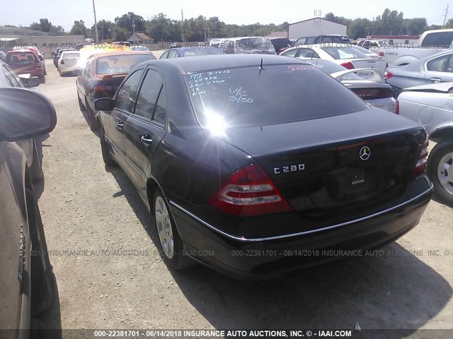 WDBRF54H66A882179 - 2006 MERCEDES-BENZ C GENERATION 2006 280 BLACK photo 3