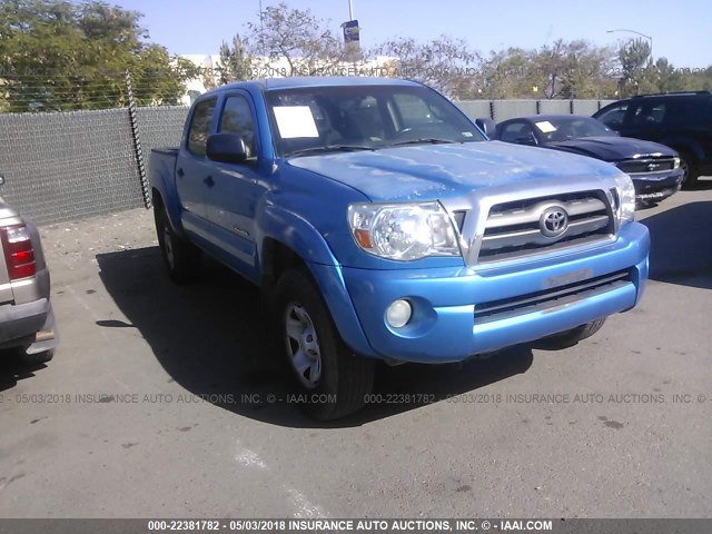 5TEJU62N29Z596925 - 2009 TOYOTA TACOMA DOUBLE CAB PRERUNNER BLUE photo 1