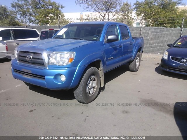 5TEJU62N29Z596925 - 2009 TOYOTA TACOMA DOUBLE CAB PRERUNNER BLUE photo 2