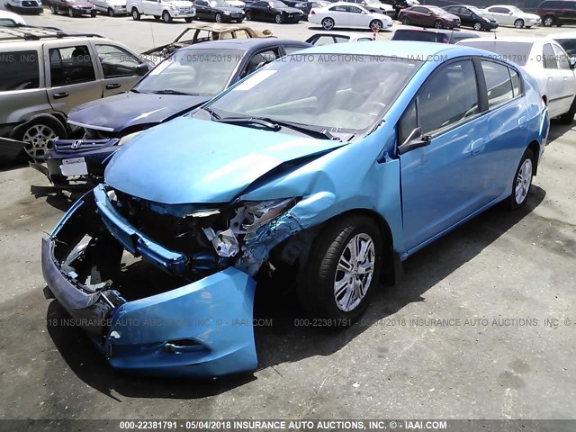 JHMZE2H77AS015427 - 2010 HONDA INSIGHT EX BLUE photo 2