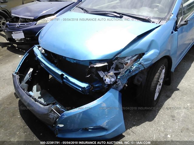 JHMZE2H77AS015427 - 2010 HONDA INSIGHT EX BLUE photo 6