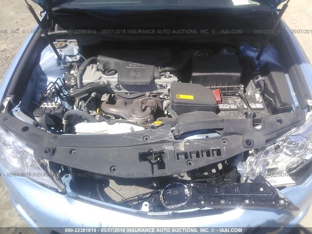4T4BF1FK2DR310639 - 2013 TOYOTA CAMRY L/SE/LE/XLE Light Blue photo 10