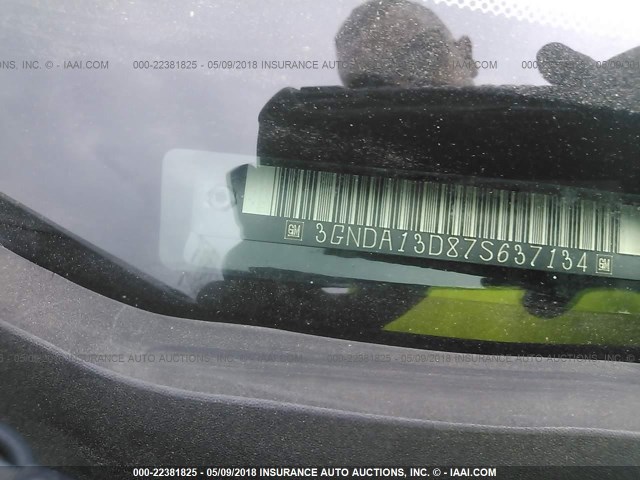 3GNDA13D87S637134 - 2007 CHEVROLET HHR LS BLACK photo 9