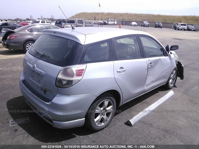 2T1KR32E96C608168 - 2006 TOYOTA COROLLA MATRIX XR SILVER photo 4