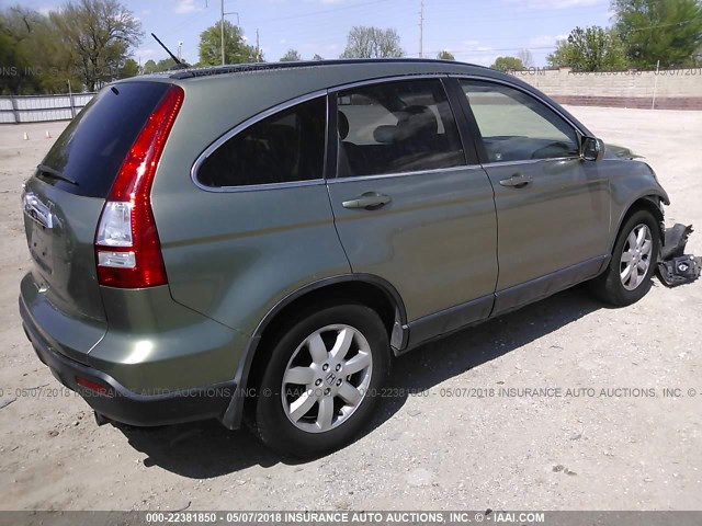 JHLRE48777C033008 - 2007 HONDA CR-V EXL GREEN photo 4