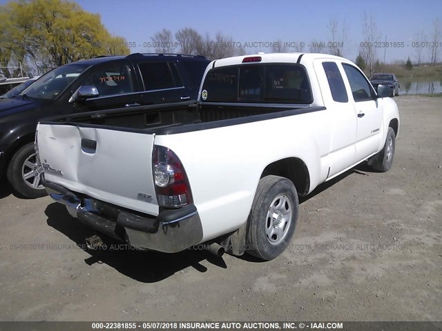 5TETX22N29Z645940 - 2009 TOYOTA TACOMA ACCESS CAB Weiß Foto 4
