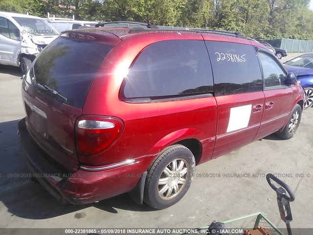 2C4GP54L15R199617 - 2005 CHRYSLER TOWN & COUNTRY TOURING RED photo 4