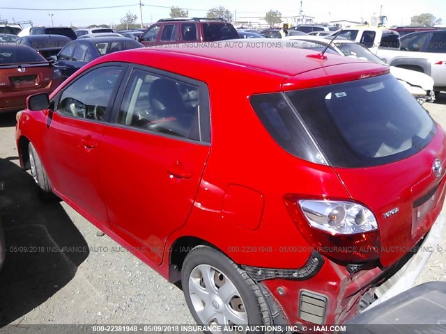 2T1KU40E59C033837 - 2009 TOYOTA COROLLA MATRIX  RED photo 3