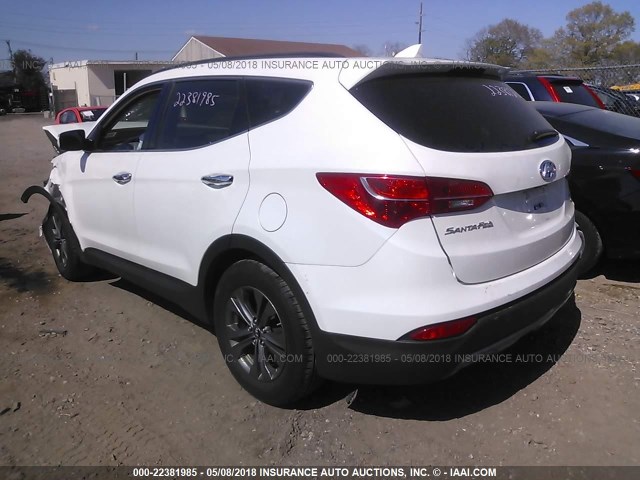 5XYZUDLB9EG227608 - 2014 HYUNDAI SANTA FE SPORT  WHITE photo 3