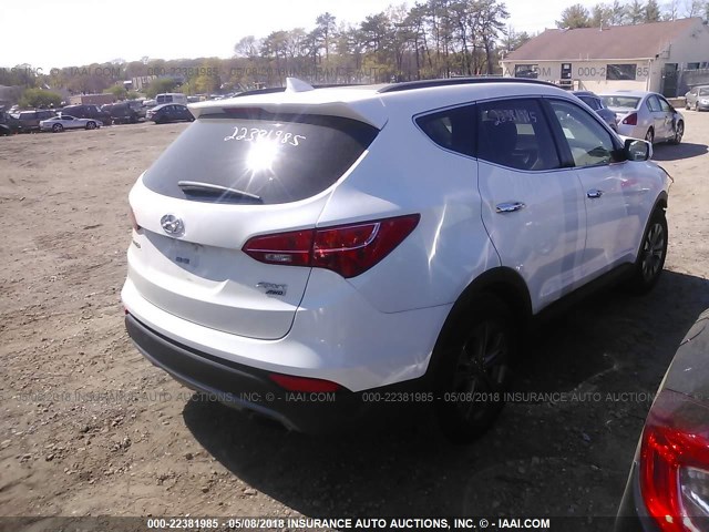 5XYZUDLB9EG227608 - 2014 HYUNDAI SANTA FE SPORT  WHITE photo 4