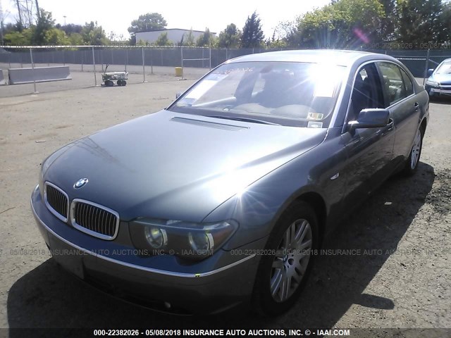 WBAGN63452DR05778 - 2002 BMW 745 LI GRAY photo 2