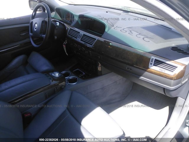 WBAGN63452DR05778 - 2002 BMW 745 LI GRAY photo 5