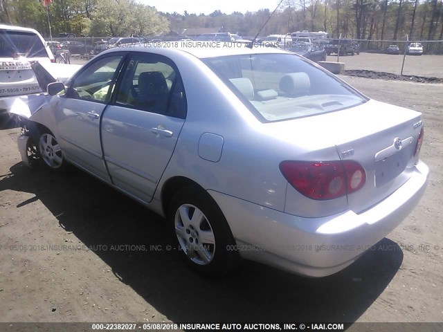 2T1BR30E65C506456 - 2005 TOYOTA COROLLA CE/LE/S SILVER photo 3