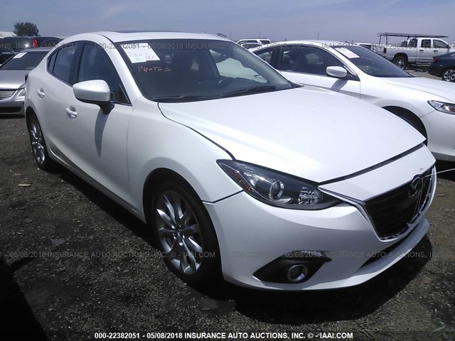 JM1BM1V34F1227409 - 2015 MAZDA 3 TOURING WHITE photo 1