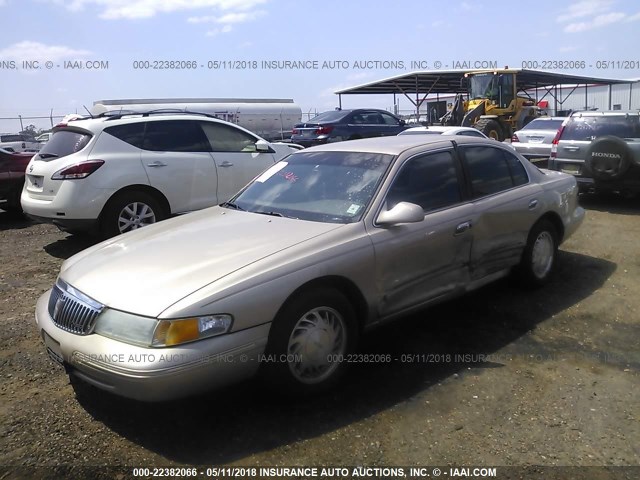 1LNLM97V2VY663422 - 1997 LINCOLN CONTINENTAL  TAN photo 2