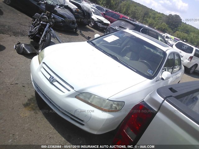 1HGCG16522A044906 - 2002 HONDA ACCORD EX WHITE photo 2