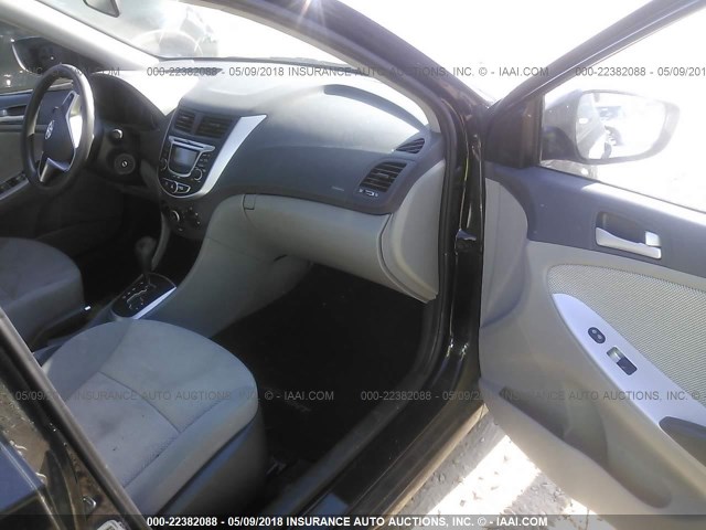 KMHCT5AE1CU036204 - 2012 HYUNDAI ACCENT GLS/GS BLACK photo 5