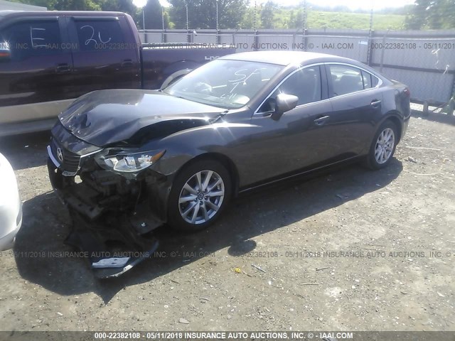 JM1GJ1U55G1405332 - 2016 MAZDA 6 SPORT GRAY photo 2