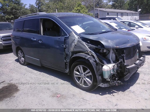 JN8AE2KPXB9002269 - 2011 NISSAN QUEST S/SV/SL/LE BLUE photo 1