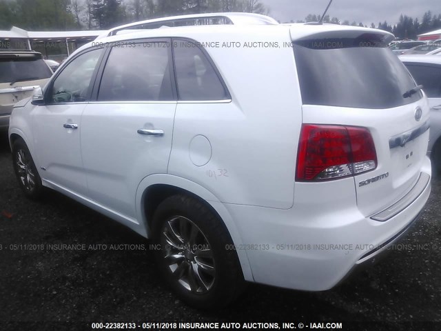 5XYKWDA26DG401437 - 2013 KIA SORENTO SX WHITE photo 3