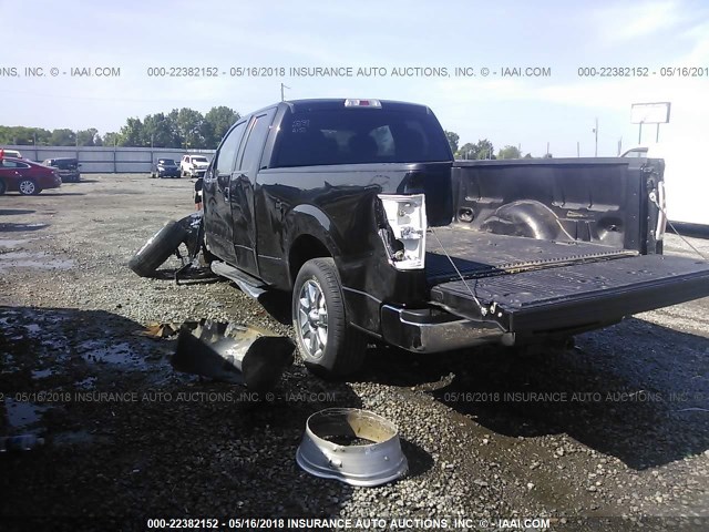 1FTFX1CF6EKD36243 - 2014 FORD F150 SUPER CAB BLACK photo 3