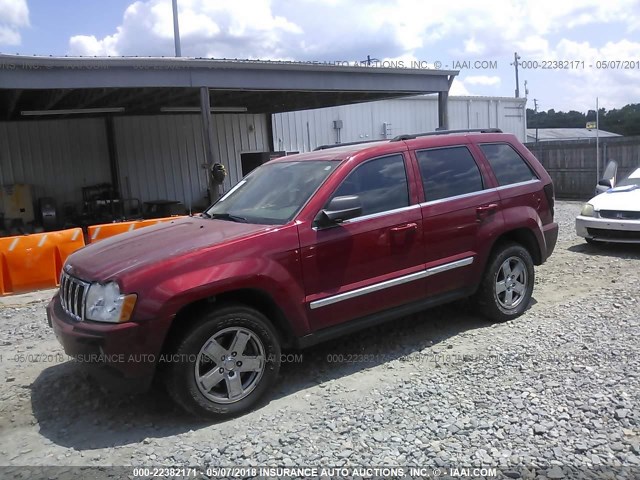 1J4HR58N46C160356 - 2006 JEEP GRAND CHEROKEE LIMITED BURGUNDY photo 2