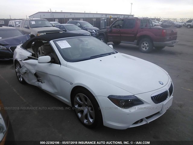 WBAEK13426CN77220 - 2006 BMW 650 I WHITE photo 1