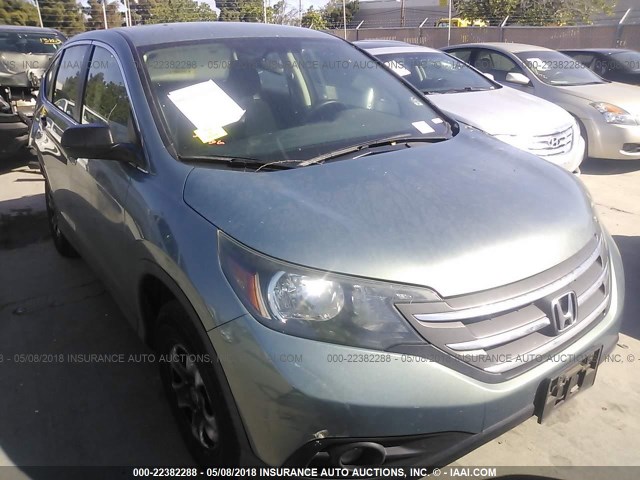 5J6RM4H3XCL016835 - 2012 HONDA CR-V LX Light Blue photo 1