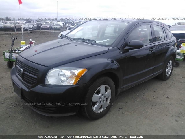 1B3HB28B87D147735 - 2007 DODGE CALIBER BLACK photo 2