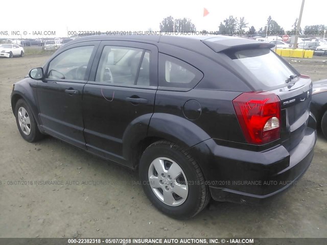 1B3HB28B87D147735 - 2007 DODGE CALIBER BLACK photo 3