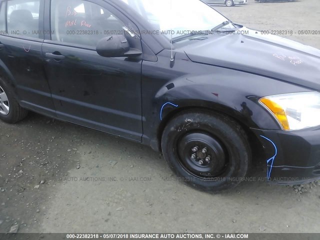 1B3HB28B87D147735 - 2007 DODGE CALIBER BLACK photo 6