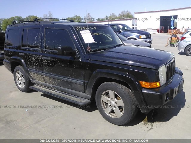 1J8HG48N36C168575 - 2006 JEEP COMMANDER BLACK photo 1
