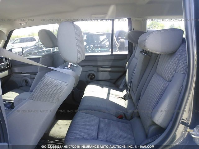 1J8HG48N36C168575 - 2006 JEEP COMMANDER BLACK photo 8