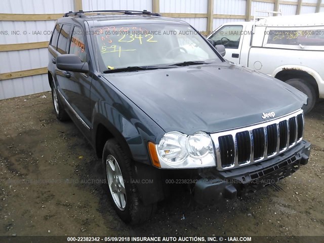 1J4HR58N95C581407 - 2005 JEEP GRAND CHEROKEE LIMITED GREEN photo 1