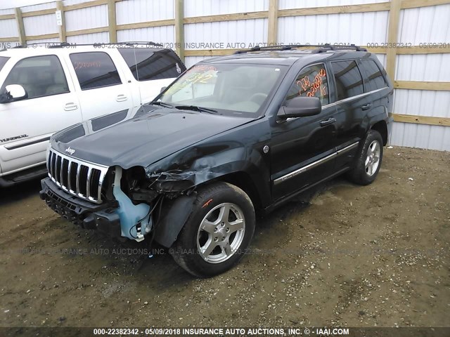 1J4HR58N95C581407 - 2005 JEEP GRAND CHEROKEE LIMITED GREEN photo 2