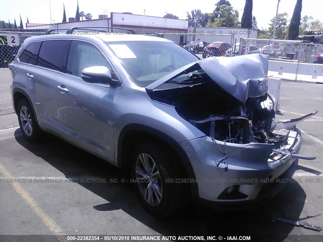 5TDZKRFH7GS186968 - 2016 TOYOTA HIGHLANDER LE/LE PLUS SILVER photo 1
