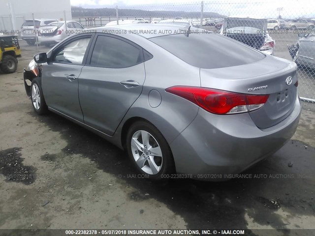 KMHDH4AEXBU128216 - 2011 HYUNDAI ELANTRA GLS/LIMITED GRAY photo 3