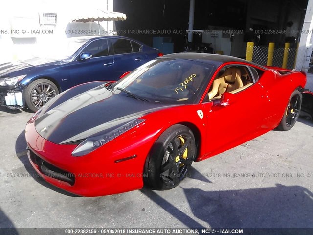 ZFF67NFA6D0193040 - 2013 FERRARI 458 ITALIA RED photo 2