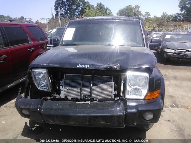 1J8HG48K56C304050 - 2006 JEEP COMMANDER შავი ფოტო 6